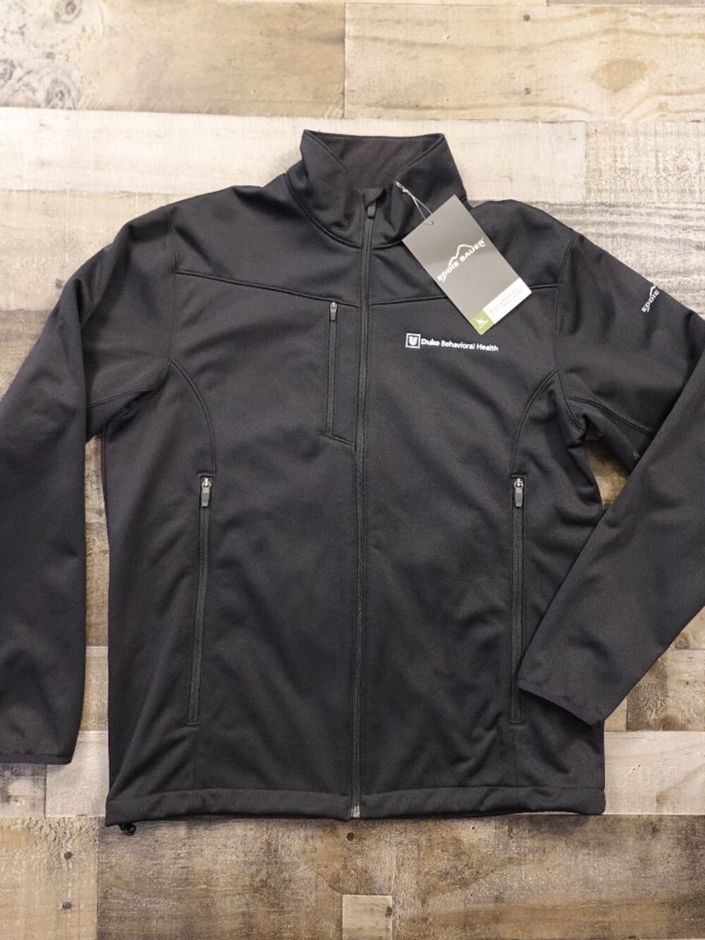 Eddie Bauer Soft Shell Jacket Men’s Large Black Weather Resistant NWT